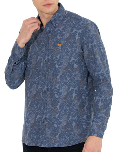 Фото Рубашка с принтом мужская