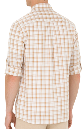 Рубашка с длинным рукавом мужская / Бежевый / 50