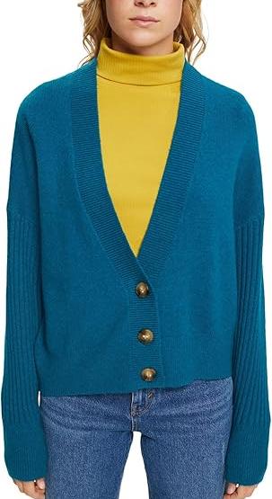 Кардиган на пуговицах женский / Синий / 48