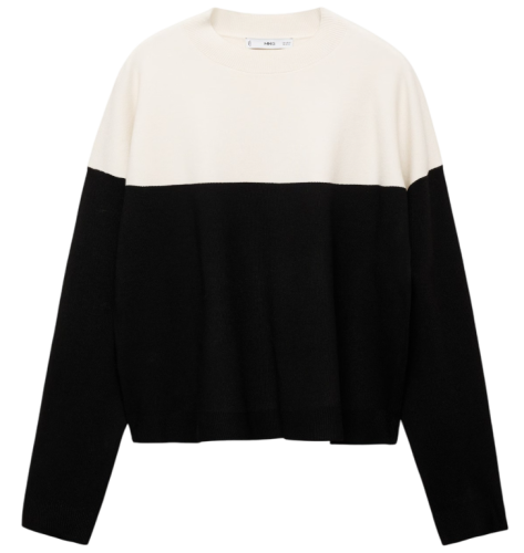 Фото Джемпер расцветки колорблок женский