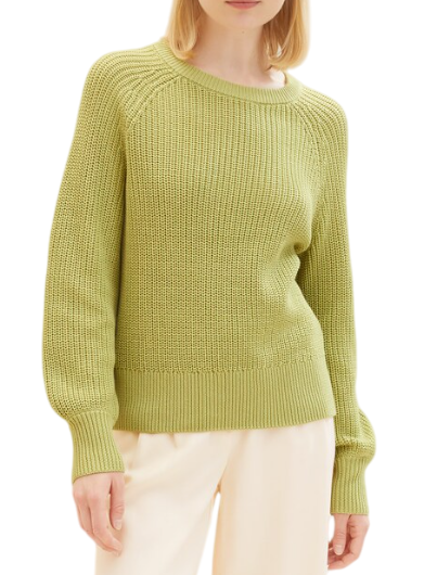 Свитер с рукавом-реглан женский / Зеленый / 46