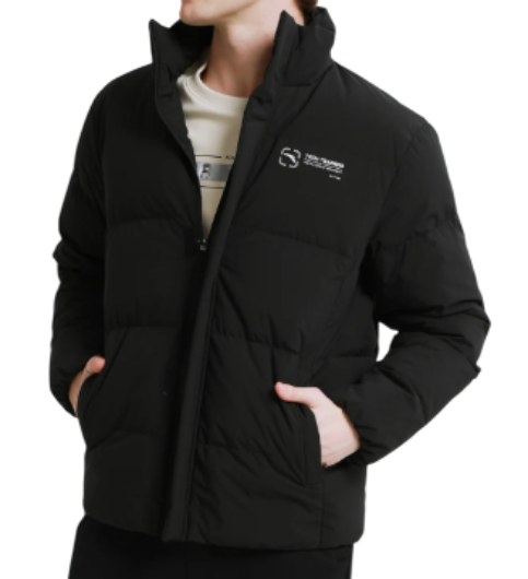 Пуховик с логотипом мужской / Черный / 56