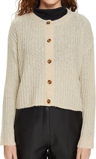 Кардиган прямого кроя женский / Бежевый / 42