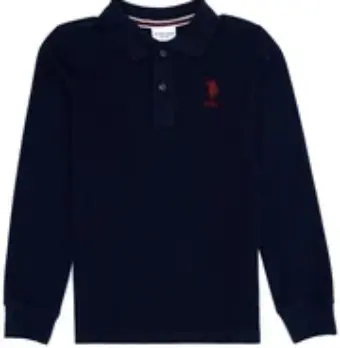 Поло с логотипом для мальчика / Тёмно-синий / 116