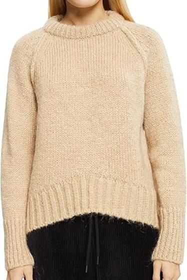 Свитер прямого кроя женский / Бежевый / 44