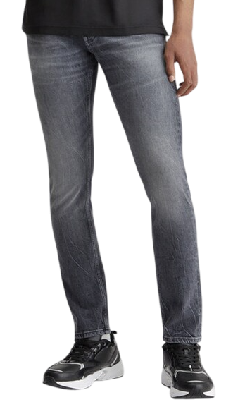 Джинсы зауженные мужские / Серый / 44