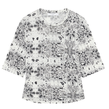 Футболка с принтом женская / Белый / 40