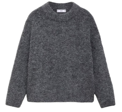 Джемпер с шерстью женский / Серый / 48