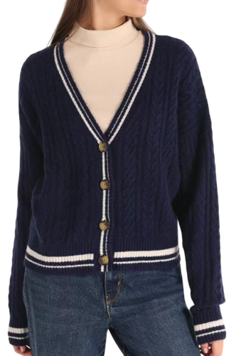 Фото Кардиган фактурной вязки женский