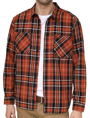 Фото Рубашка в клетку мужская