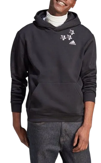 Худи с принтом мужское / Черный / 44