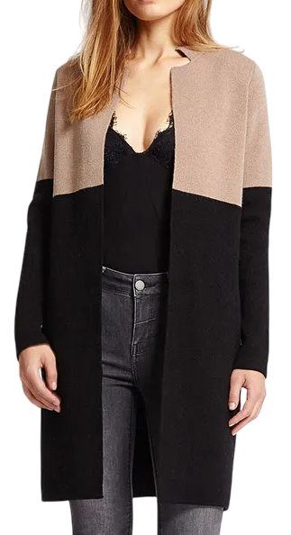 Кардиган удлиненный женский / Черный / 40