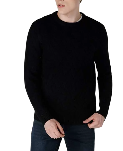 Свитер с логотипом мужской / Черный / 48