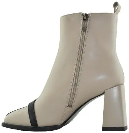 Ботильоны кожаные женские / Бежевый / 36