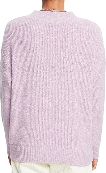 Джемпер с фактурной вязкой женский / Сиреневый / 48