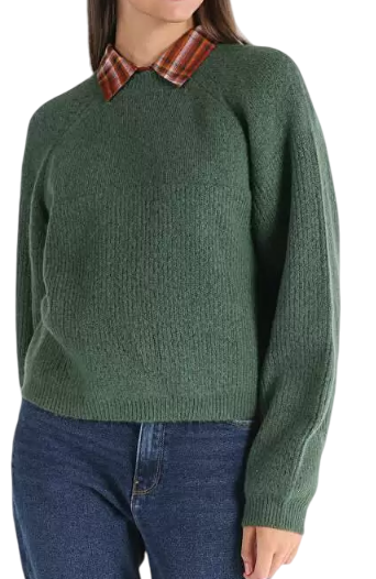 Свитер однотонный женский / Зеленый / 42