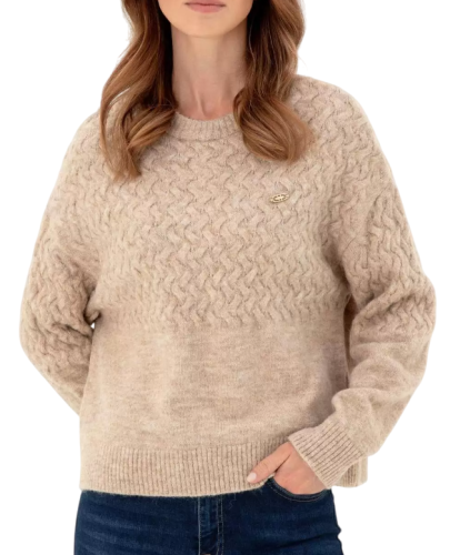 Фото Свитер фактурной вязки женский