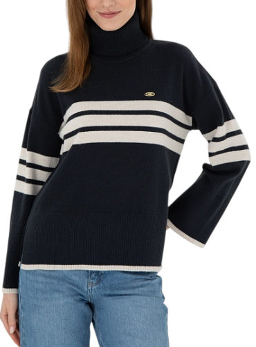 Фото Свитер с широким воротником женский