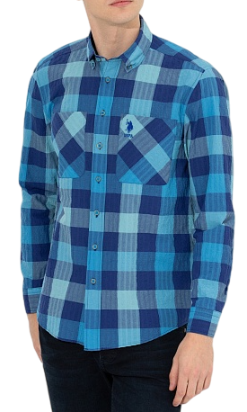 Фото Рубашка в клетку мужская