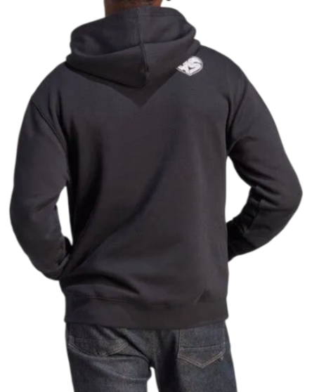 Худи с принтом мужское / Черный / 44