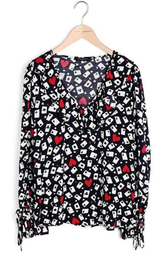 Фото Блузка из вискозы с принтом женская