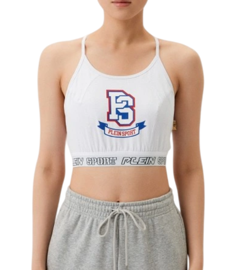 Топ спортивный с принтом женский / Белый / 46