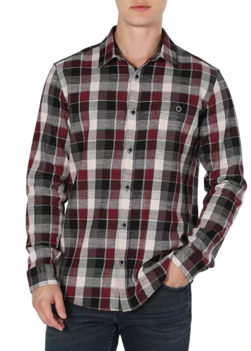 Фото Рубашка в клетку мужская