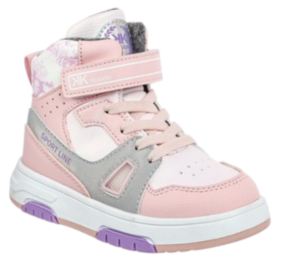 Кеды высокие для девочки / Розовый / 24