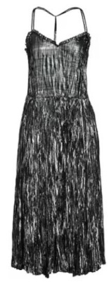 Платье с металлическим эффектом женское / Черный / 40