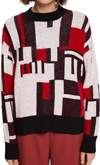 Джемпер с принтом женский / Красный / 50