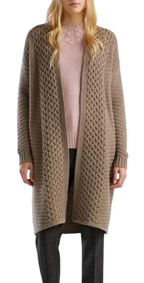 Кардиган с шерстью женский / Бежевый / 42