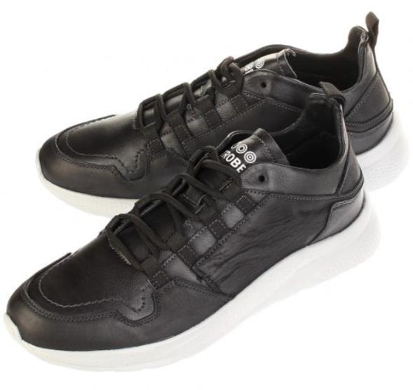 Кроссовки из кожи мужские / Синий / 43