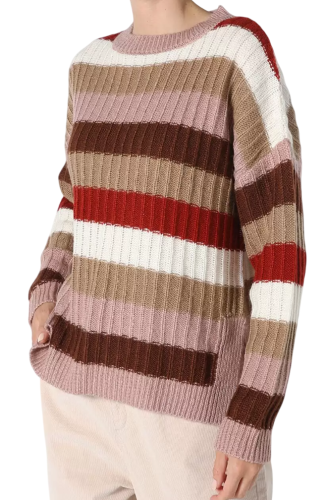 Фото Свитер в полоску женский