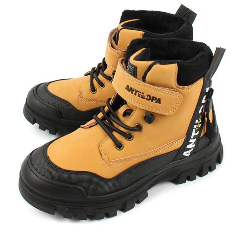 Фото Ботинки из эконубука для мальчика