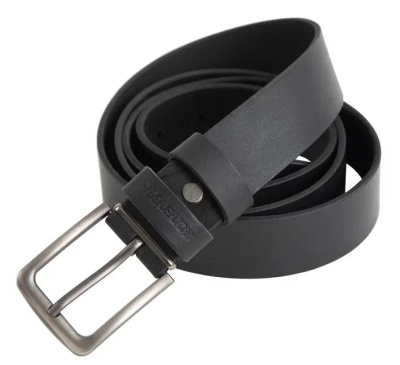 Ремень мужской из кожи / Черный / XL