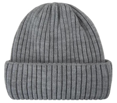 Шапка с шерстью мужская / Светло-серый / 58