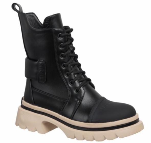 Ботинки из экокожи для девочки / Бежевый / 38