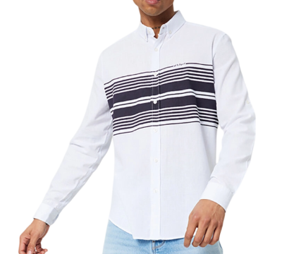 Рубашка прямого кроя мужская / Белый / 46