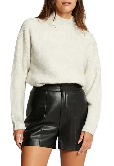 Свитер со стразами женский / Молочный / 42