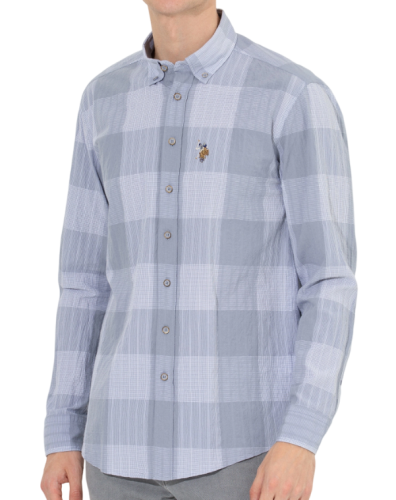 Фото Рубашка в клетку мужская