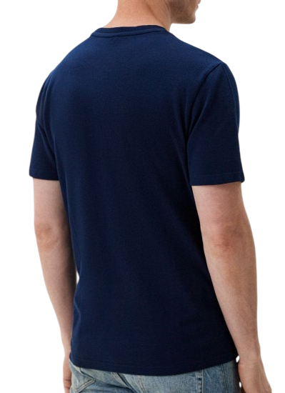 Футболка хлопковая мужская / Синий / 46