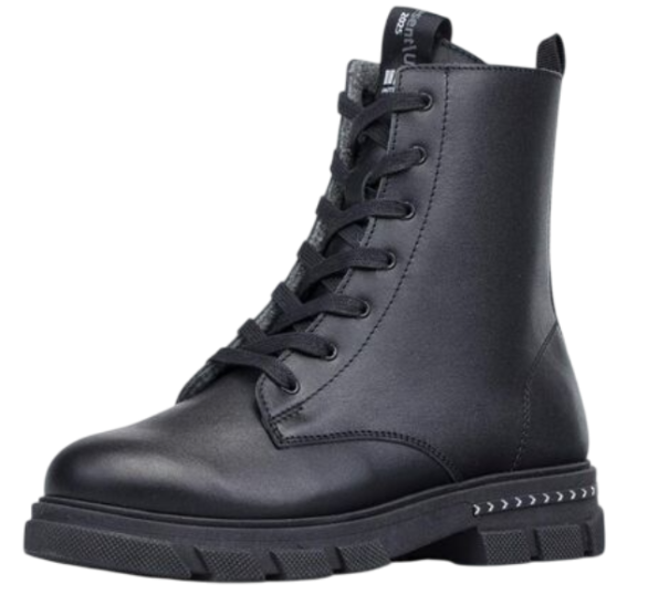 Ботинки из кожи для девочки / Черный / 36