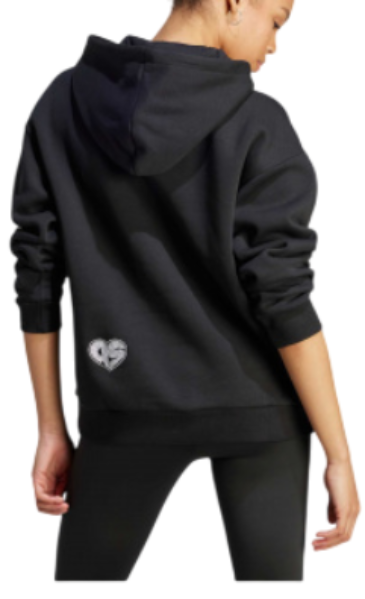 Худи с логотипом женское / Черный / 40