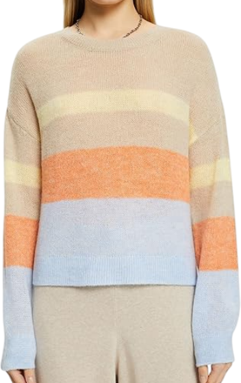 Джемпер в полоску женский / Бежевый / 40