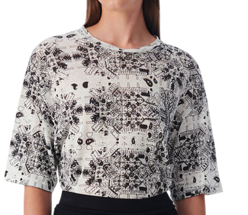 Футболка с принтом женская / Белый / 40