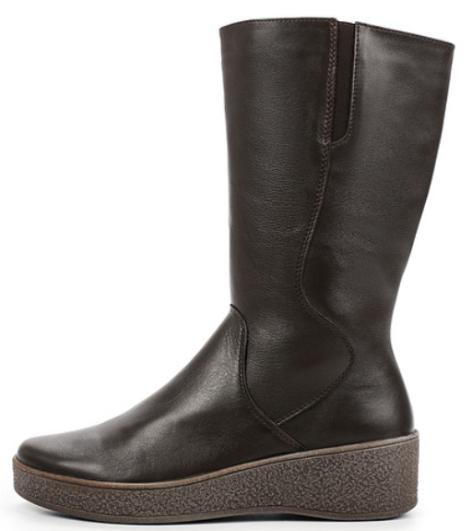 Сапоги из кожи женские  / Коричневый / 36