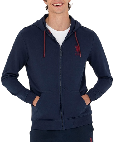 Толстовка на молнии мужская / Тёмно-синий / 44