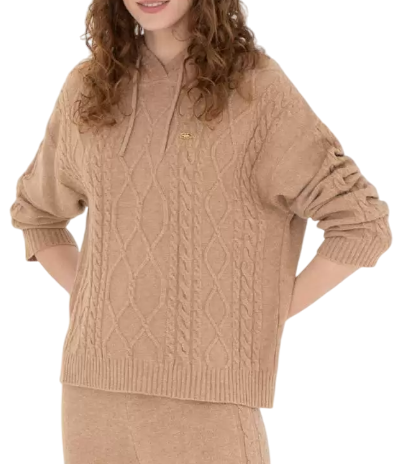 Джемпер фактурной вязки женский