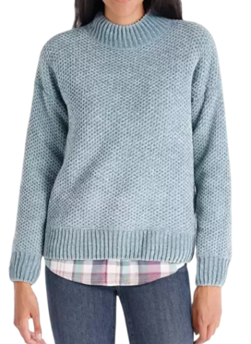 Фото Свитер фактурной вязки женский