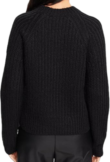 Джемпер прямого кроя женский / Черный / 46